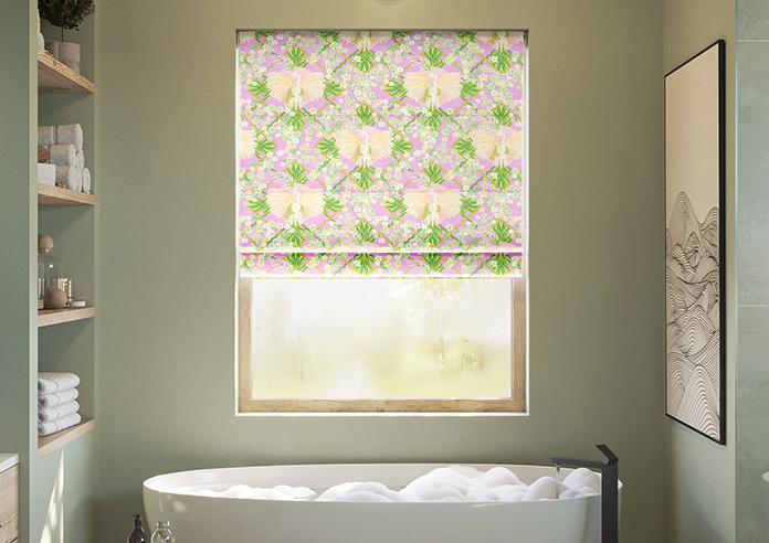 Faded Glamour, Goddess Green Pink - Roman Blind - Image 3
